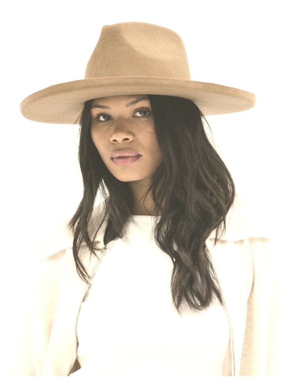 Gigi Pip Jillian Pencil Brim Western Hat 57cm S/M Tan MSRP$154 Worn once